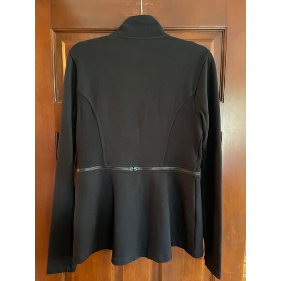 Cabi Relax Convertible Stretch Ponte Knit Long Black Zip Jacket size Medium - Picture 7 of 7